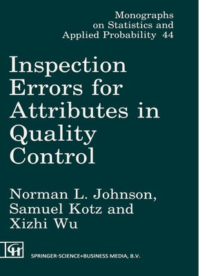 cover image of Inspection Errors for Attributes in Quality Control